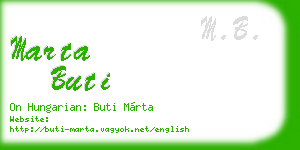 marta buti business card